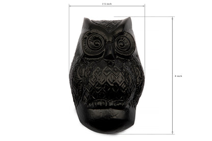 Antique Black Owl Door Knocker Supplied with Matching Fixing Screws