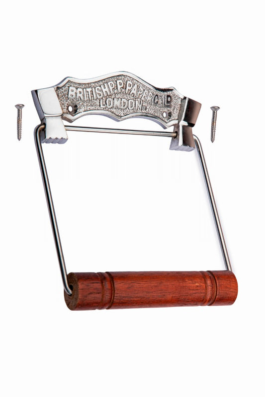 British Toilet Roll Holder - Chrome Polish