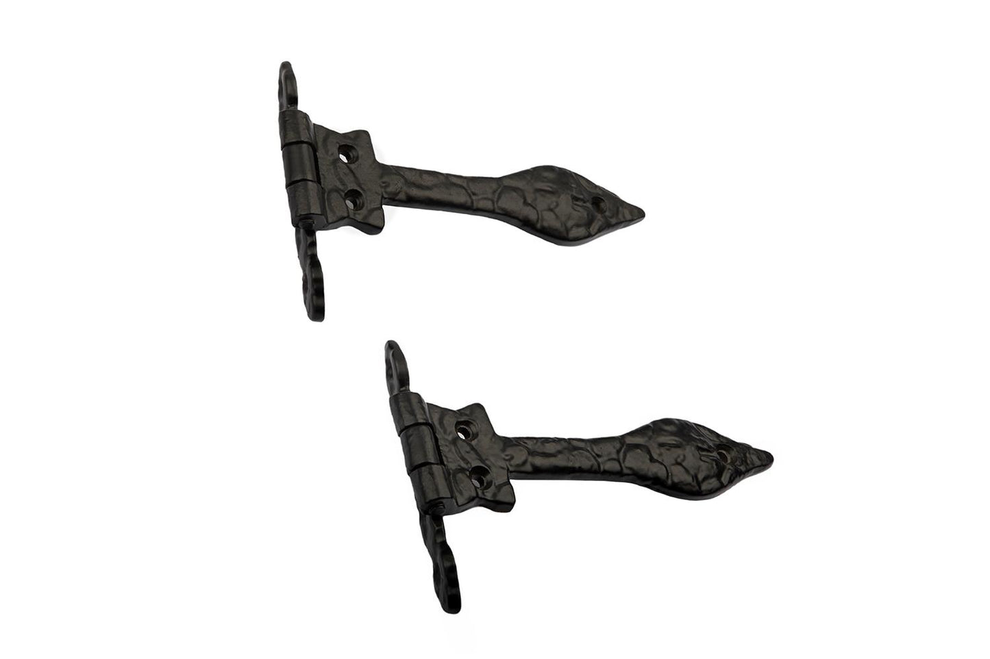 B&M - Malleable Antique Black Cast Iron Leaf Hinge - 6'' (152mm) 1 Pair