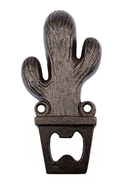 Cast Iron Cactus Bottle Opener, Supplied with Fixing Screws
