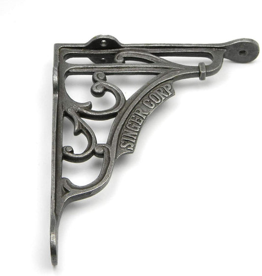 6x6 Shelf Brackets Singer Corp Antique Cast Iron - pair