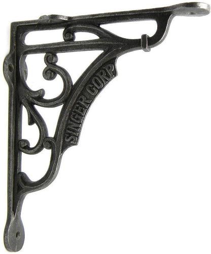 7x8 Shelf Brackets Singer Corp Antique Cast Iron - pair