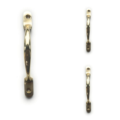 SASH PULL HANDLE POLISHED BRASS - 5 inch (Pack of 3)