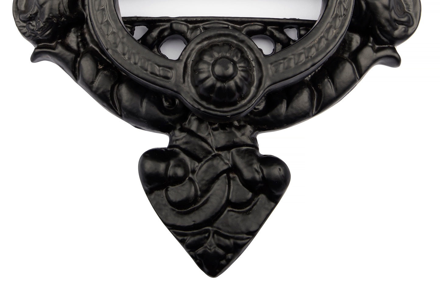 Antique Black Angel Cherubs Door Knocker  - Large (7'' width x 10'' height )