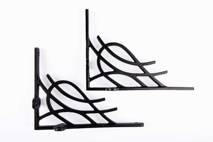 6''X4.5'' Designer Antique Black Shelf Bracket - Pair OF High Quality Cast Iron Shelf Bracket