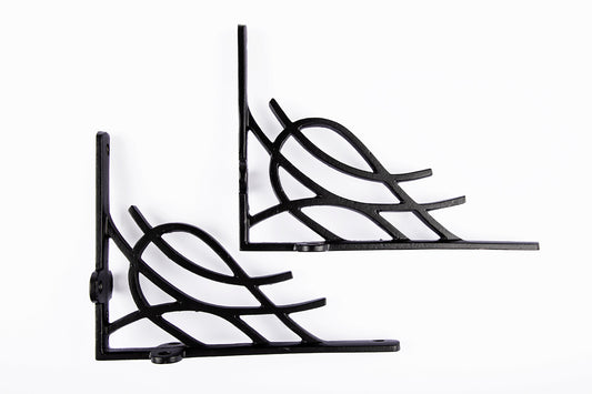 6''X4.5'' Designer Antique Black Shelf Bracket - Pair OF High Quality Cast Iron Shelf Bracket