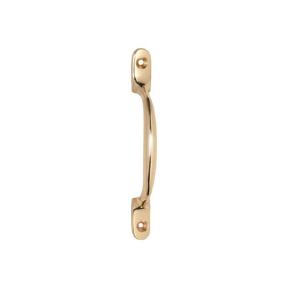 3 x SASH PULL HANDLE POLISHED BRASS - 6 inch (Pack of 3)