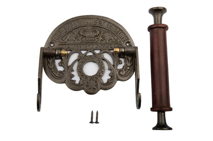 Crown Toilet Roll Holder - Antique Iron