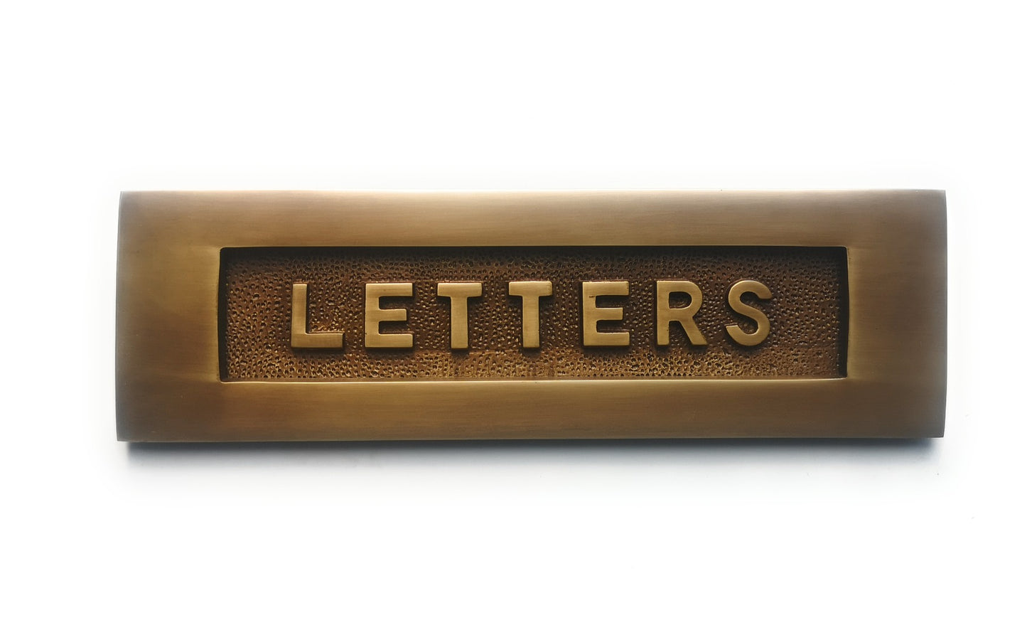 Antique Brass Letter Plate 10 x 3 inches