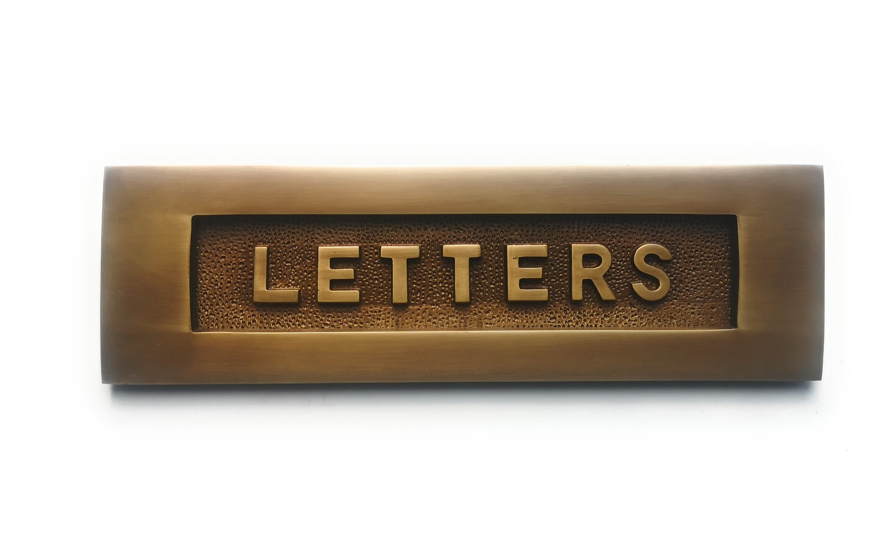Antique Brass Letter Plate 10 x 3 inches