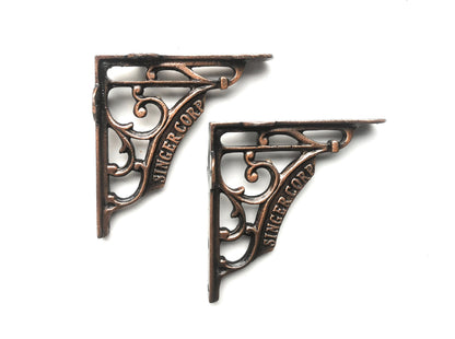 6x6 Shelf Brackets Singer Corp Antique Copper - Cast Iron