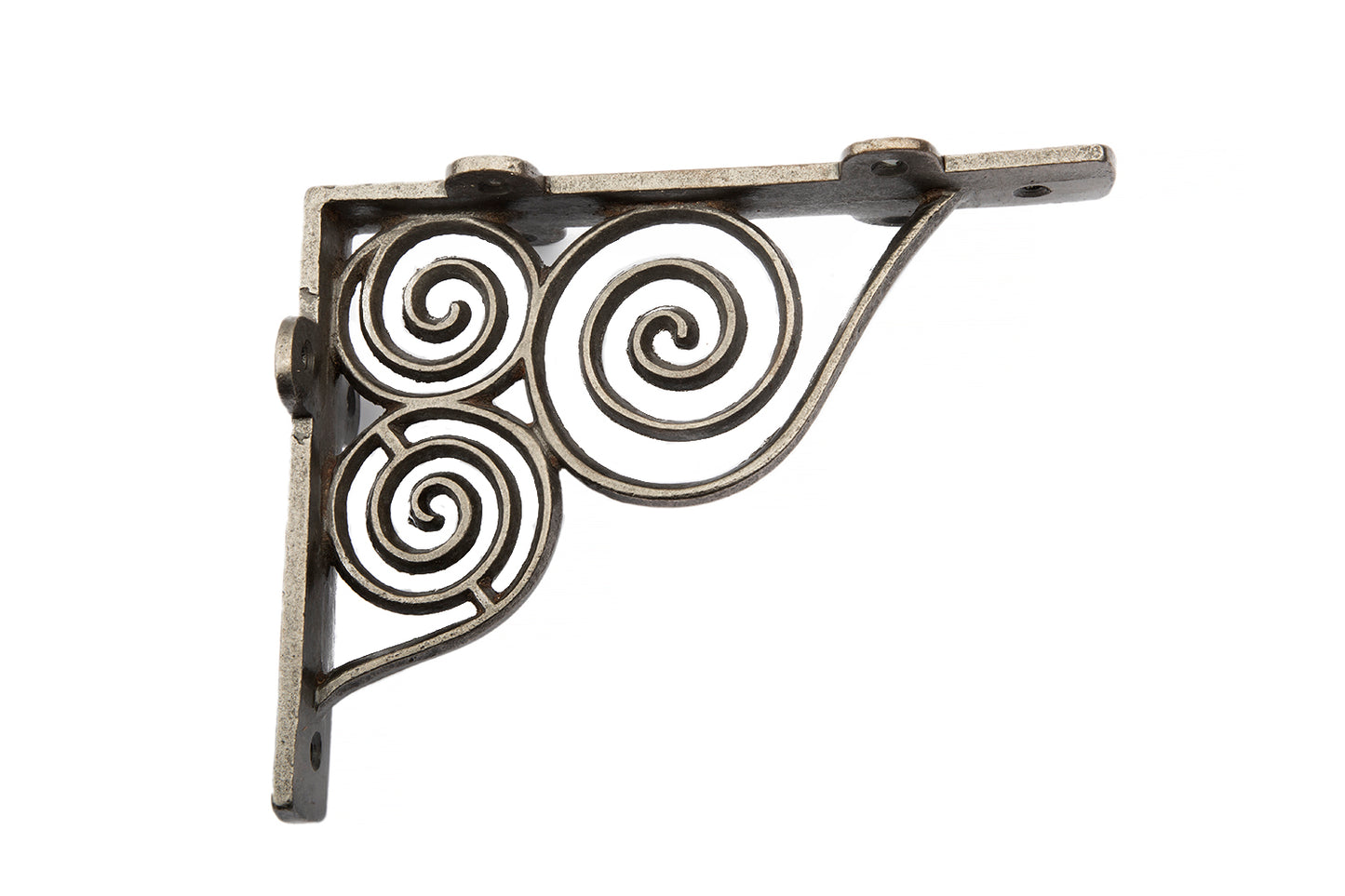 IRON SWIRL SHELF BRACKET 6x7.5 INCH BRACKET CAST IRON (Pair)