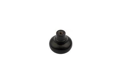 35MM - Cast Iron Cabinet Door Knob - Antique Black (Set of 2)
