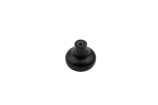 35MM - Cast Iron Cabinet Door Knob - Antique Black (Set of 2)