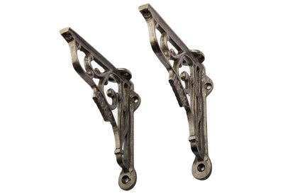 6x6 Pair of Cast Iron Wall Shelf Brackets GNER Steam Railway Carriage Supplied with fixing screws