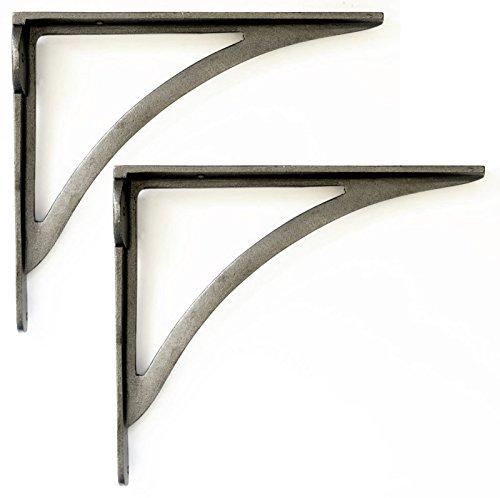 Castelion Pair of Small Cast Iron Victorian Ironbridge Shelf Brackets  8'' / 21cm