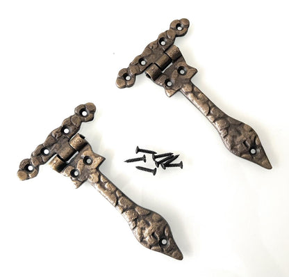 B&M -  Antique Brass  Leaf Hinge - 6'' (152mm) 1 Pair