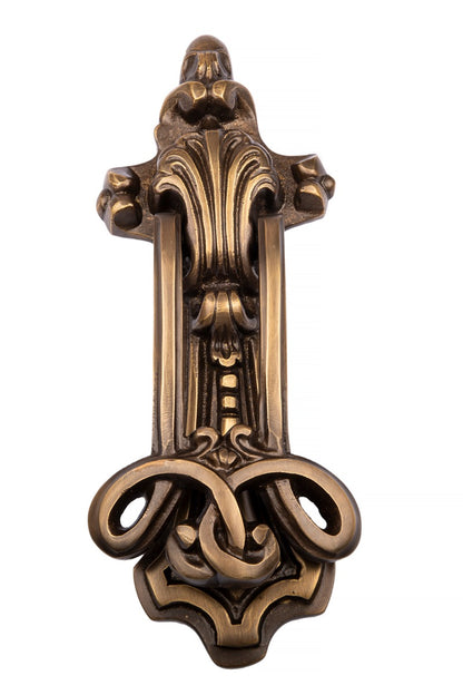 Solid Brass Federation Door Knocker - Antique Brass