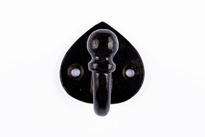 Single Hook Antique Black - Cast Iron - Pack of 3