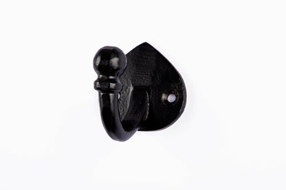 Single Hook Antique Black - Cast Iron - Pack of 3