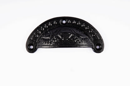 Decorative Antique Black Drawer Cup Pull Handles - Pack of 3