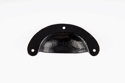 Decorative Antique Black Drawer Cup Pull Handles - Pack of 3