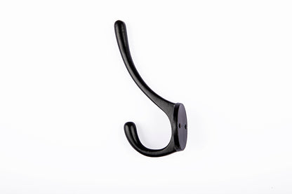 Antique Black Industrial Hook - Cast Iron 5''  - Set of 3