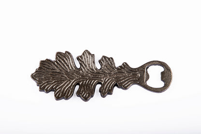 Bottle Opener Leaf Design - Cast Iron