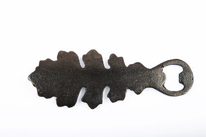 Bottle Opener Leaf Design - Cast Iron