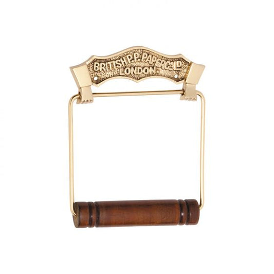 British Toilet Roll Holder - Polished Brass