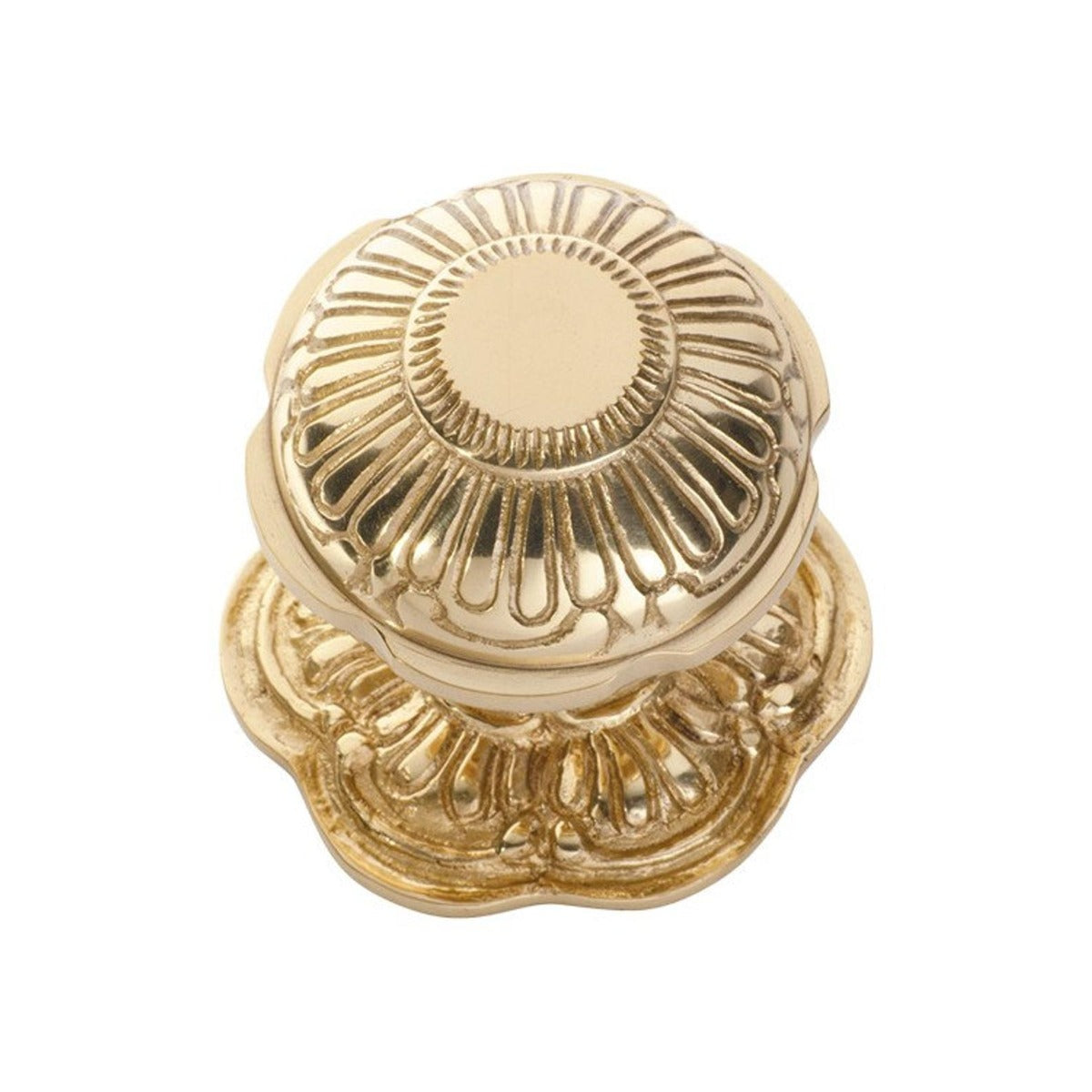 Solid Brass Decorative Centre Door Knob 80mm