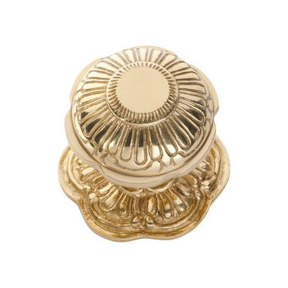 Solid Brass Decorative Centre Door Knob 80mm