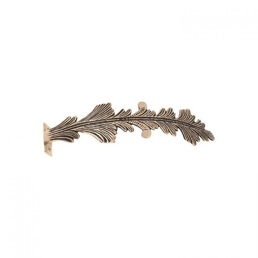Contemporary Curtain Tie back Hold Back Leaf Curtain Tieback Home Decoration - Solid Brass Casting Finished in Antique Chrome (Polished Brass)
