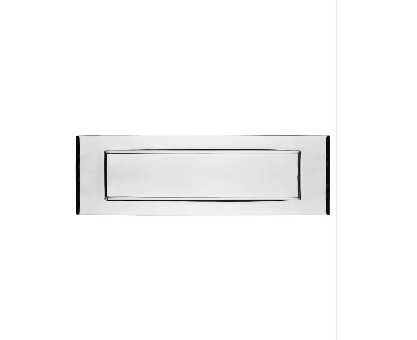 Solid Brass Victorian Letterbox Finished in Chrome Polished Brass Letter Plate (10X4)