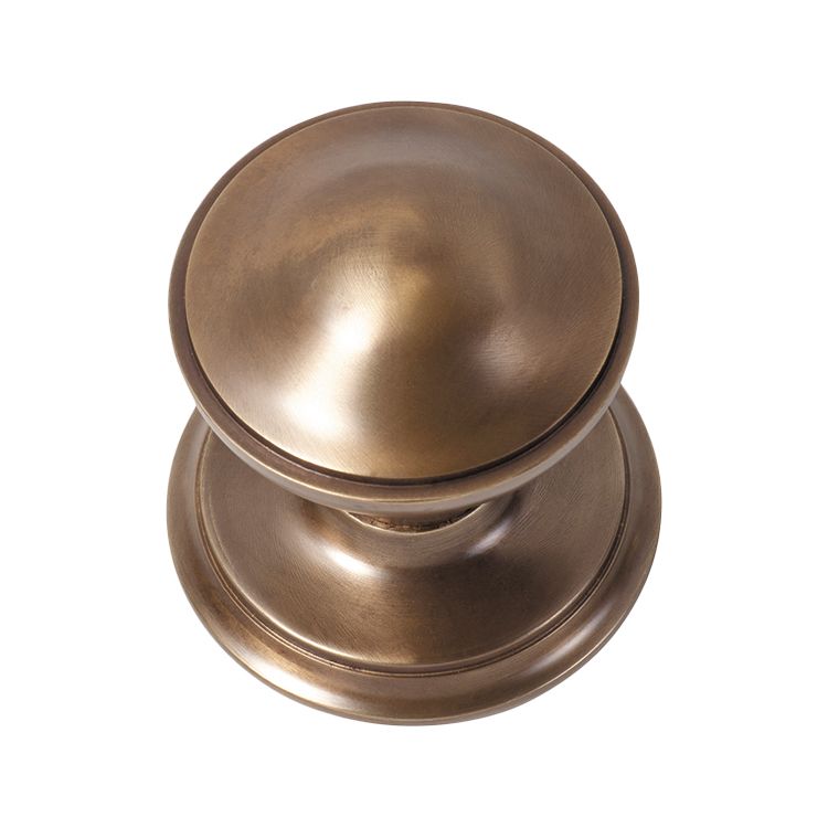 Solid Brass Centre Door Knob Antique Brass